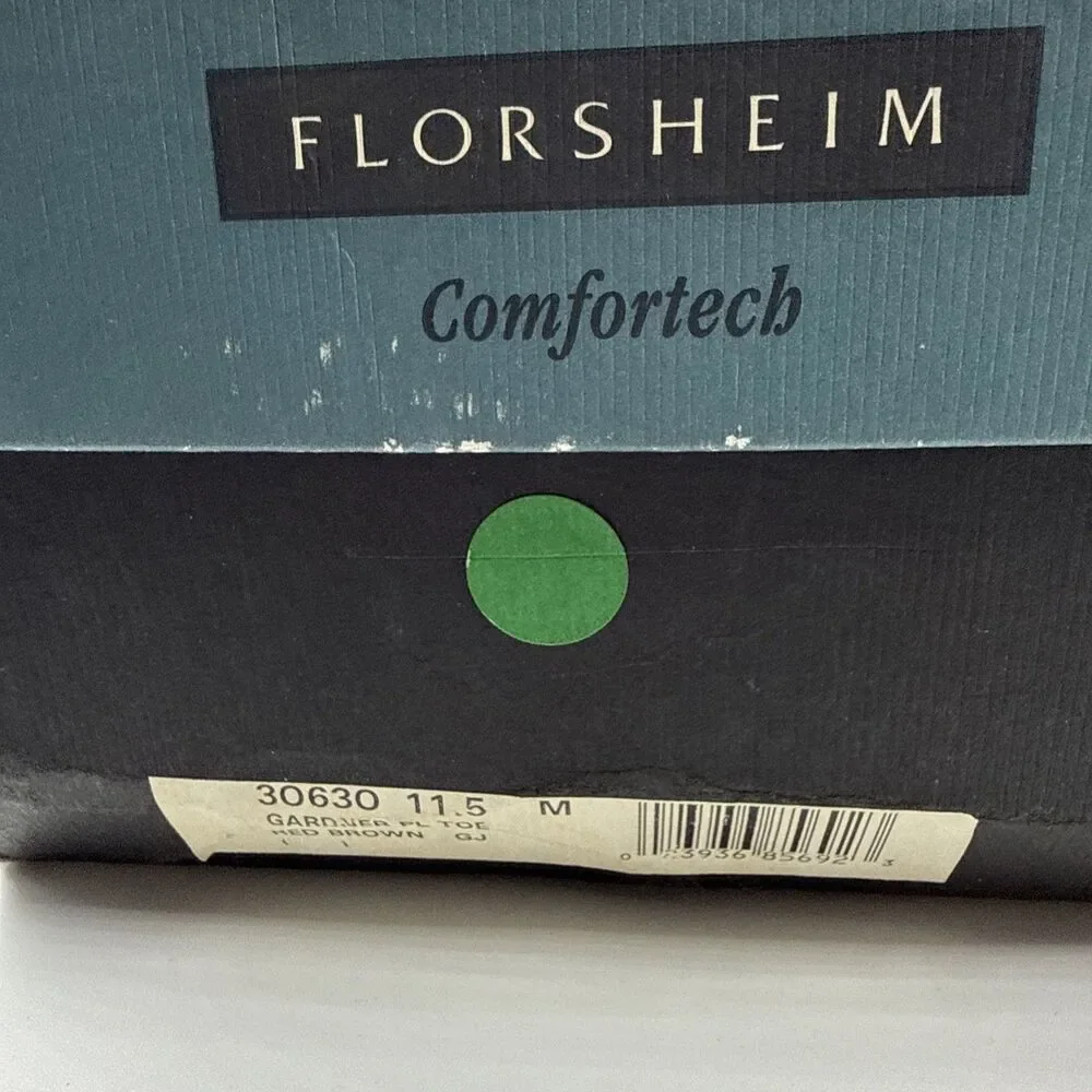Florsheim Plain Toe Oxford Shoes Ortholite Comfortech Brown Leather Men's 11.5